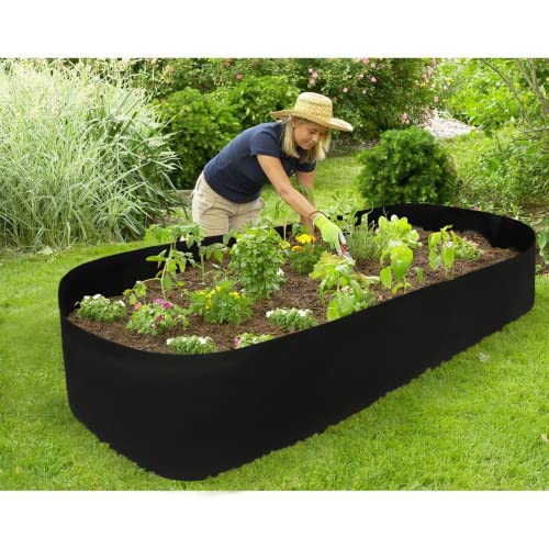 Borsa per piante, colore nero, fioriera da giardino traspirante, per coltivazione di verdure, per balconi, giardino,...