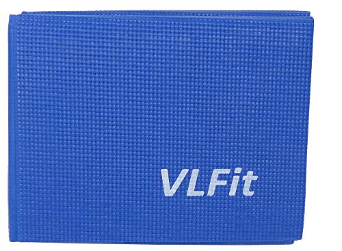 VLFit Tappetino Yoga Pieghevole Antiscivolo - Tappeto Sottile 6mm in Morbido Memory Foam per Ginnastica Pilates Esercizi...