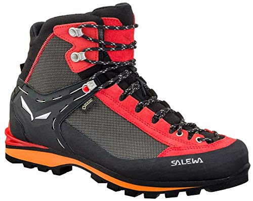 SALEWA Ms Crow Gore-tex, Scarponi da trekking e da escursionismo Uomo, Black/Papavero, 43 EU