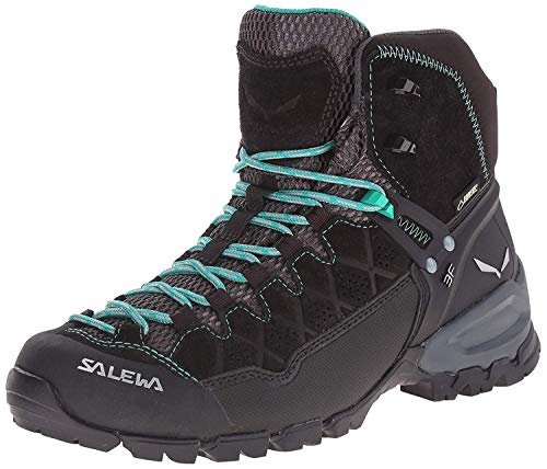 SALEWA Ws Alp Trainer Mid Gtx, Scarpa da Passeggio Donna, Black Out/Agata, 38 EU