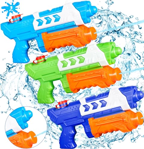 ZLPBAO Pistola ad Acqua per Bambini Adulti, Confezione da 3 Pistola ad Acqua, 480ml Giocattolo a Lungo Raggio da 10-11...