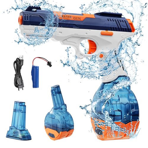 Pistole ad Acqua Elettrica, Fucile ad Acqua Automatiche per Ragazzi 6 7 8 9 10+età, 500CC One-Button Blaster Pistola...