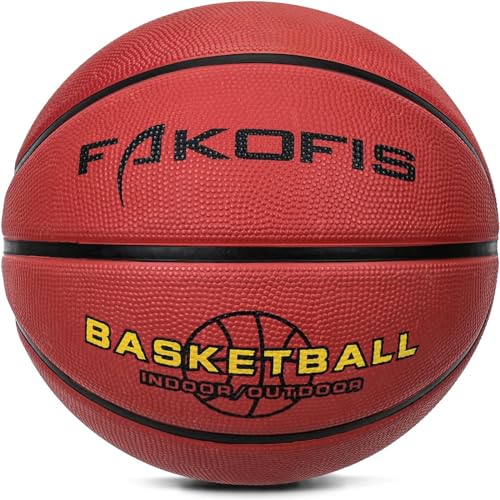 FAKOFIS Pallone da Basket,Pallacanestro per Bambini, Taglia 3, Taglia 5,Taglia 7, per Interni ed Esterni, per...