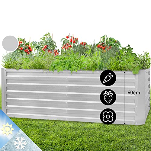 blumfeldt High Grow Straight - Aiuola Rialzata, Ideale per Fiori, Erbe e Verdure, 180x60x90cm, Espandibile, 970 L,...