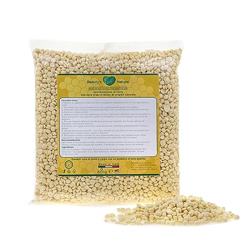 Beauty’s Natural 800g cera brasiliana perle con cera d’api e resina di origine naturale Made in Italy. cera...