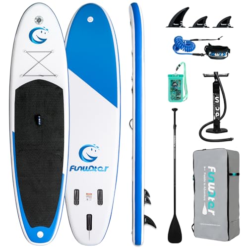 FunWater gonfiabile Stand Up Paddle Board Surfboard SUP completo Paddleboard Accessori Pagaia regolabile, pompa, zaino...