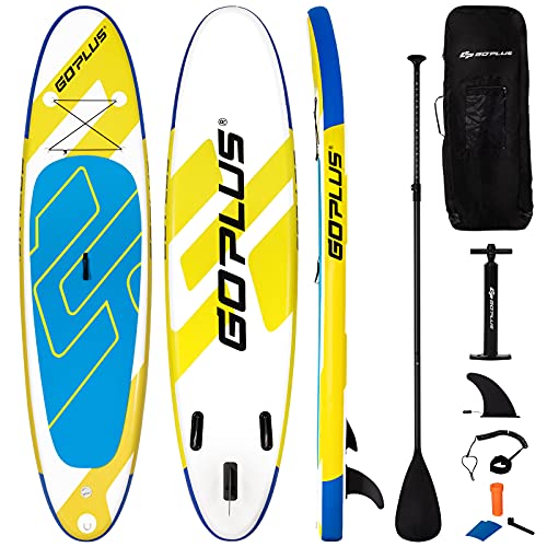 COSTWAY SUP Gonfiabile Adulti 305/335 cm, Stand Up Paddle Gonfiabile con Pinne, Leash, Pagaia, Pompa, Kit di Riparazione...