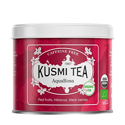 Kusmi Tea - Infuso biologico AquaRosa - Miscela aromatizzata di ibisco, bacche nere, frutta ed erbe - Infuso senza...