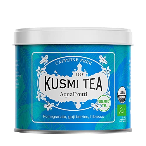Kusmi Tea - Infuso AquaFrutti Bio - Miscela Aromatizzata di Ibisco e Frutta - Mela, Melograno, Bacche di Goji - Infuso...