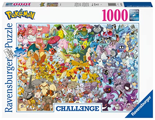 Ravensburger - Puzzle Pokémon, Collezione Challenge, 1000 Pezzi, Idea regalo, per Lei o Lui, Puzzle Adulti