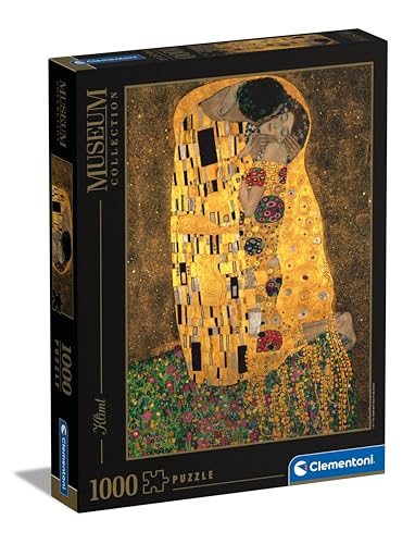Clementoni- Klimt-Il Bacio Gustav Museum Collection Puzzle, Colore Neutro, 1000 Pezzi, 31442