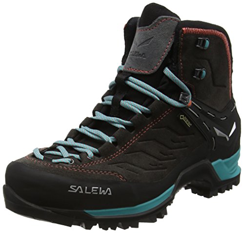 Salewa WS Mountain Trainer Mid Gore-TEX Scarponi da trekking e da escursionismo, Magnet/Viridian Green, 36.5 EU