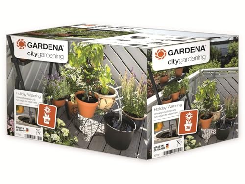 Gardena Set vacanze city gardening: Kit per irrigazione piante, per l'irrigazione di sino a 36 piante (1265-20)
