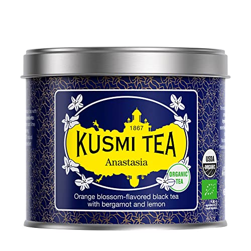 Kusmi Tea - Tè biologico Anastasia - Tè nero al bergamotto, aromatizzato ai fiori d'arancio - Tè emblematico Earl...