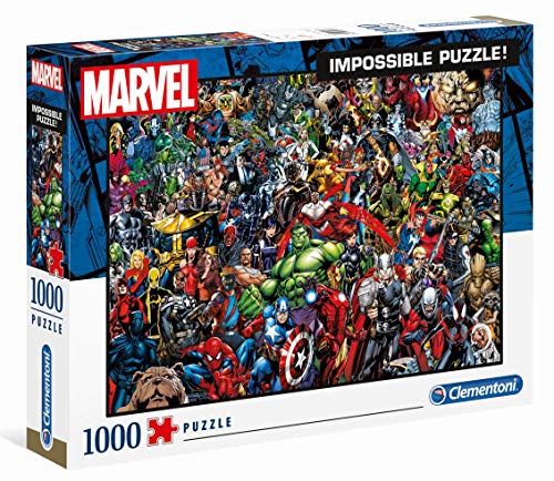 Clementoni - 39411 - Marvel Impossible Puzzle Da 1000 Pezzi, Puzzle Per Appassionati Di Supereroi, Puzzle Difficile,...