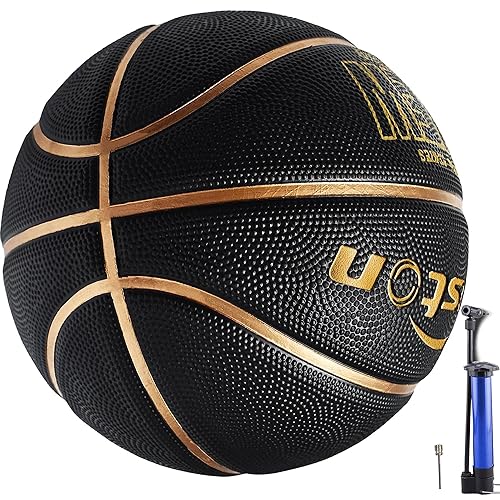 Senston Pallone da Basket di Gomma Unisex Palla da Basket con Pompa - Taglia 7