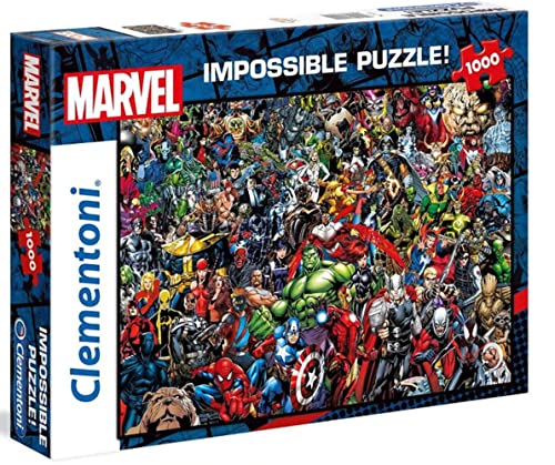 Clementoni - 39411 - Marvel Impossible Puzzle Da 1000 Pezzi, Puzzle Per Appassionati Di Supereroi, Puzzle Difficile,...